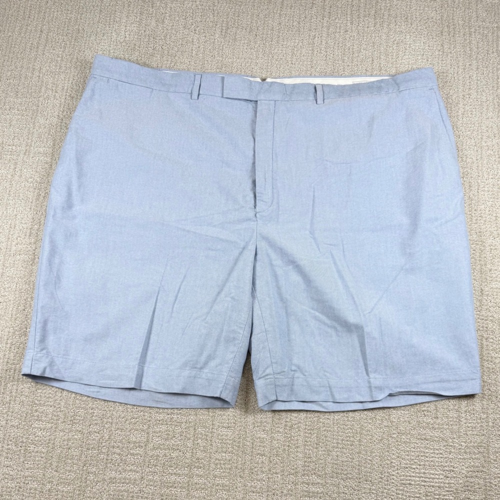 Polo Ralph Lauren Mens 52B Light Blue 9" Oxford Cotton Flat Front Chino Shorts
